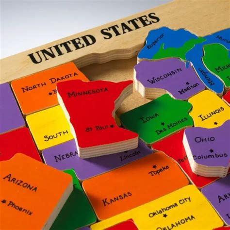 Best United States Map Wooden Puzzles For Kids & Toddlers | Oddblocks