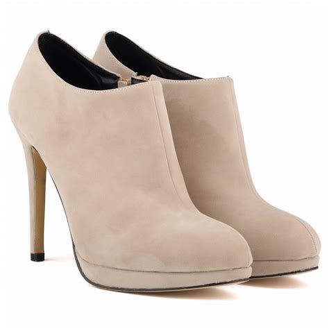 Suede High-end Round Head Zipper Ankle Boots on Luulla