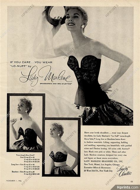 Lady Marlene 1956 Brassieres — Advertisement