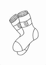 Socks Coloring Page Colorable Outline Sketch sketch template