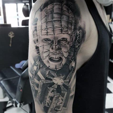 50 Hellraiser Tattoo Designs Für Männer – Pinhead Cenobite Tinte Ideen ...