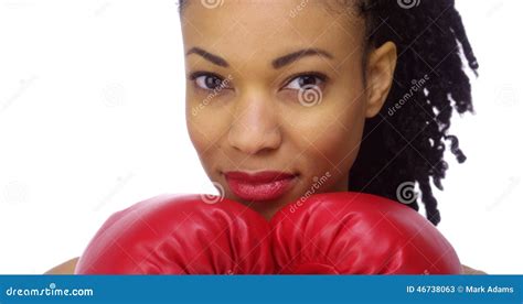 Healthy black woman boxer stock image. Image of female - 46738063