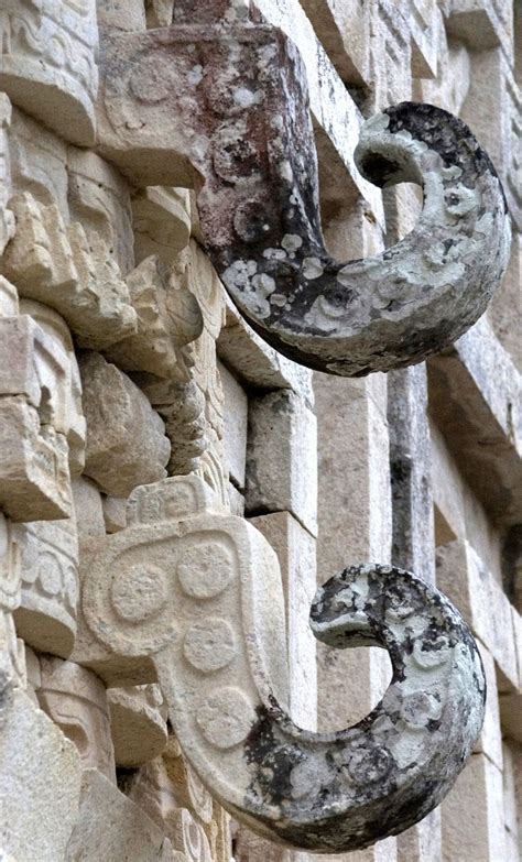 Mask of Chaac, the rain god, sculptures at the Uxmal pyramids. Sculptures, Lion Sculpture, Inca ...