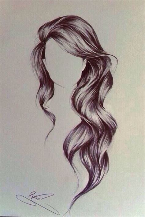 15 Amazing Hair Drawing Ideas & Inspiration - Brighter Craft | Girl hair drawing, Long hair ...