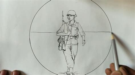 Soldier drawing with pencil sketch / easy and simple on duty soldier ...