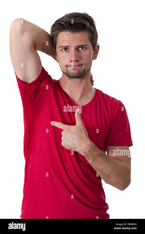 Man sweating very badly under armpit Stock Photo - Alamy