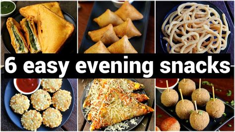 6 easy evening snacks recipes | शाम की चाय नाश्ता रेसिपी | 6 quick tea ...