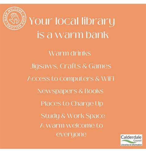 Warm Spaces Available In Calderdale Libraries – Calderdale Forum 50 Plus