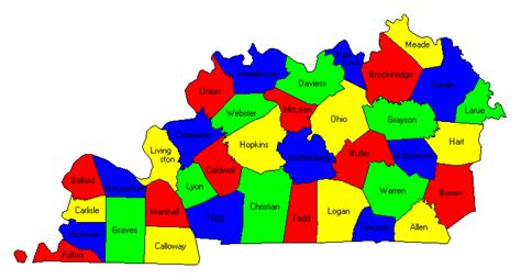 Kentucky County Map Region | County Map Regional City