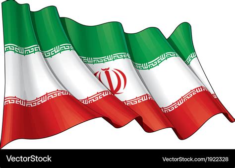 Iran flag Royalty Free Vector Image - VectorStock