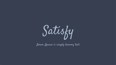 Satisfy Font : Download Free for Desktop & Webfont