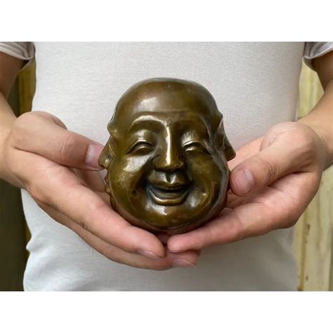 Laughing Buddha Head Statue