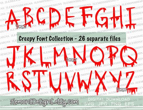 Bloody Font SVG Creepy Font Svg Dripping Font Muder Mystery - Etsy UK