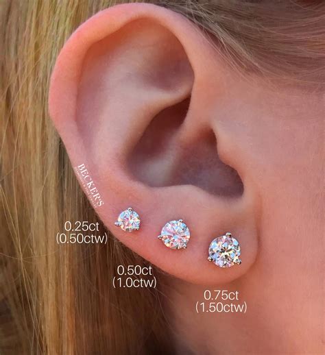 How Big Is 1/3 Carat Diamond Earrings