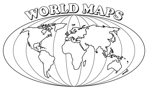 Simple World Map - 20 Free PDF Printables | Printablee