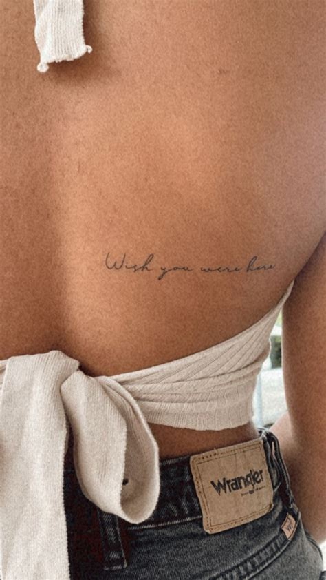 wish you were here | Tatuajes estilistas, Tatuajes motivadores, Tatuajes minimalistas