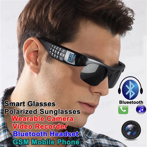 Multi function Eyewear GSM Cell Phone Stereo Bluetooth 4.1 Headset Sunglasses Camera Video Voice ...