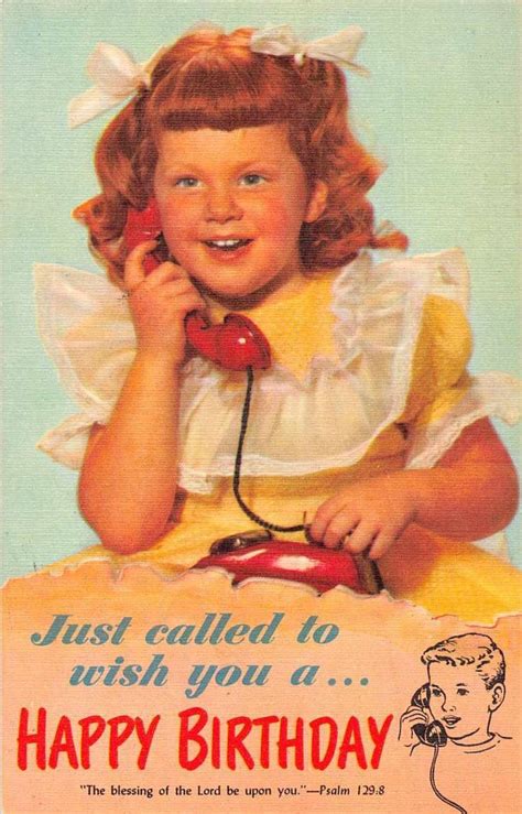 Birthday Greetings Red Hair Girl on Phone Antique Postcard J69670 | Girls with red hair, Antique ...