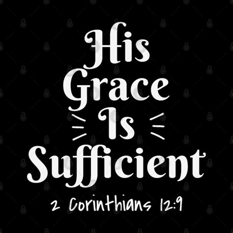 Christian Bible Verse Design - His Grace Is Sufficient - His Grace Is Sufficient - Mug | TeePublic