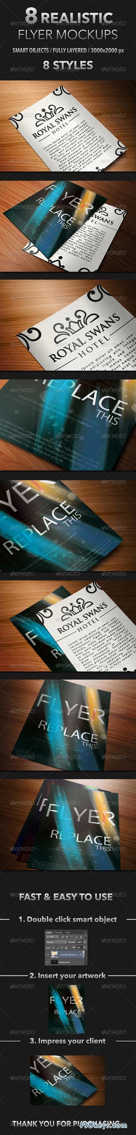 8 Realistic Flyer Mockups 4530965 » Free Download Photoshop Vector Stock image Via Torrent ...