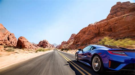 Fondos de pantalla : vehículo, la carretera, azul, Desierto, coche deportivo, Acura NSX ...