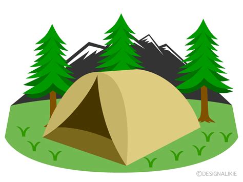 Mountain Campsite Clip Art Free PNG Image｜Illustoon