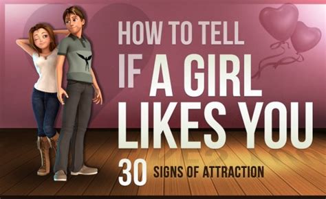 30 Signs Of Attraction: How To Tell If A Girl Likes You [Infographic] ~ Visualistan