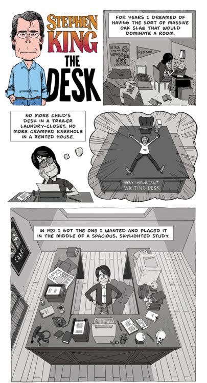 zenpencils: STEPHEN KING “The Desk” - Keep Leveling Up!