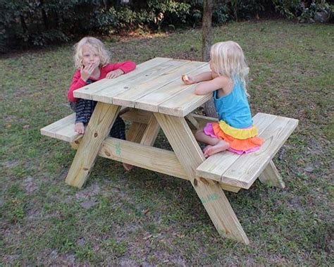 50 Free DIY Picnic Table Plans for Kids and Adults