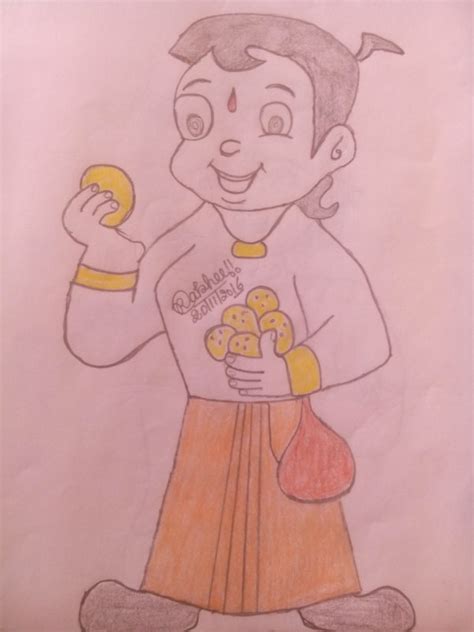 Pencil Sketch Of Chhota Bheem | DesiPainters.com