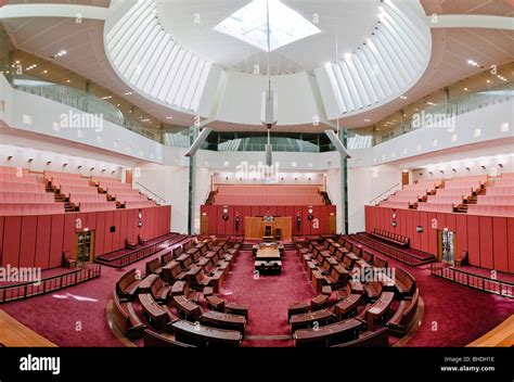 CANBERRA, Australia - The Senate building follows the colour scheme of ...