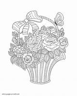 Roses In A Basket Coloring Page  COLORING PAGES PRINTABLECOM sketch template