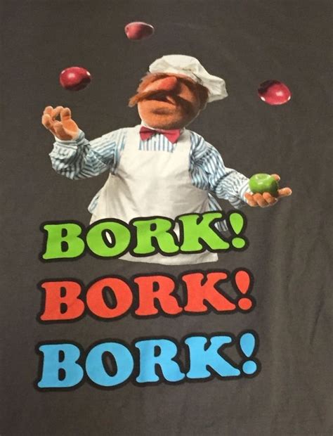 Muppets Swedish Chef Bork Bork Bork X-Large Short Sleeve Tee T-Shirt XL ...