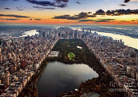 Aerial View - Central Park Photograph by Wojtek Zagorski - Fine Art America