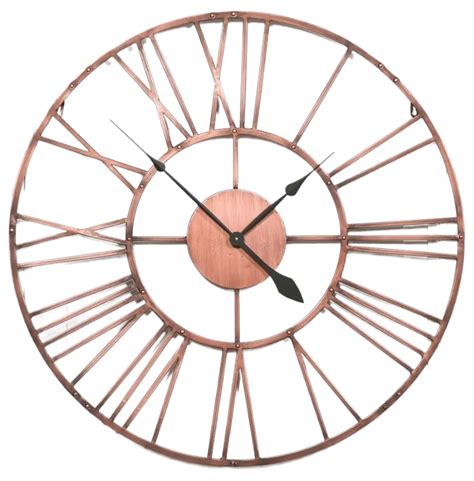 Maison Reproductions - Vintage Copper Effect Wall Clock - 92cm x 92cm – FurnitureCompare