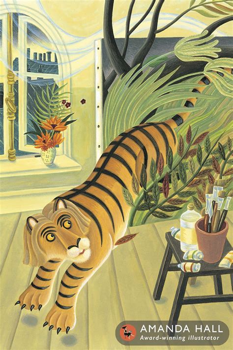 Henri Rousseau Tiger in a Tropical Storm Illustration by Amanda Hall ...