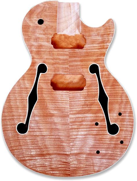 Buy BexGears Guitar Unfinished Hollow Body okoume wood body, maple veener top Online at Lowest ...