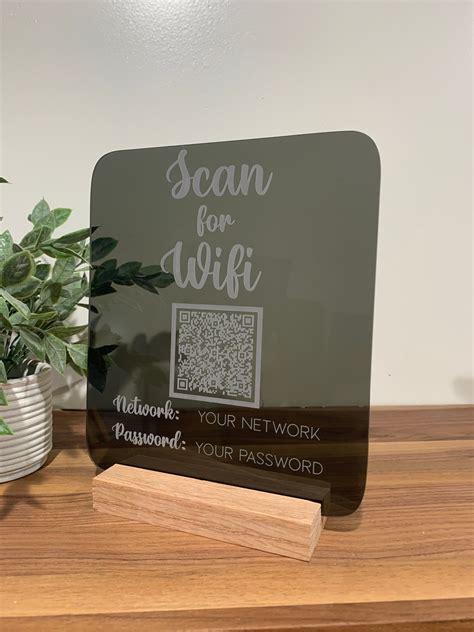 Acrylic Wifi QR Sign Wifi Sign Personalized Office Wifi - Etsy Canada in 2022 | Wifi sign, Wifi ...