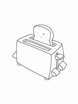 Toaster Coloring Page Pages sketch template
