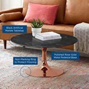 Modway Lippa 36 Rose Black Coffee Table EEI-5281-ROS-BLK | Comfyco