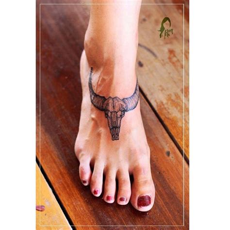 carabao skull line-art tattoo | Line art tattoos, Art tattoo, Tattoos