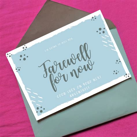 Farewell Card Template