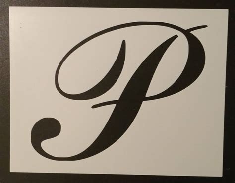 Large Big Script Cursive Letter P Custom Stencil FAST FREE | Etsy