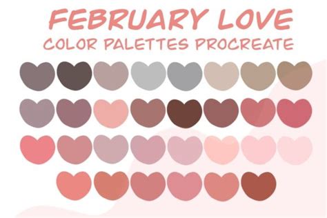 Procreate Color Palette February Love Graphic by Khim08Studio ...