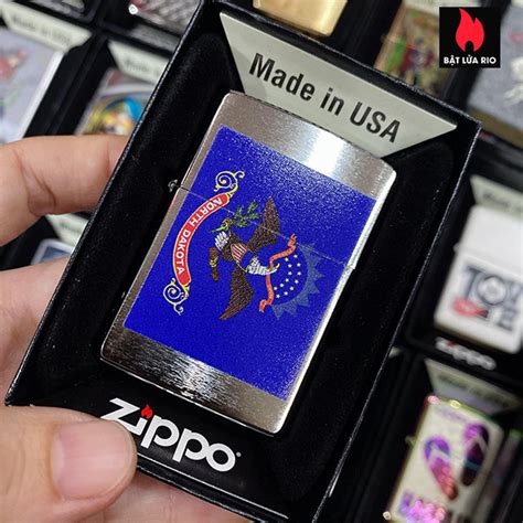 Bật Lửa Zippo 200 North Dakota Flag Design » ZippoShop