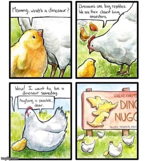 Dinosaur chicken nuggets comic - Imgflip