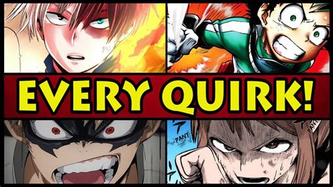 EVERY QUIRK EXPLAINED! | Class 1-A (My Hero Academia / Boku no Hero Academia) - YouTube