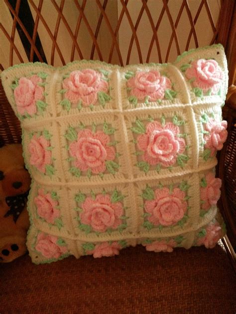 Crochet Pillow Covercrochet Hook Bolster Flower Cushion Cover - Etsy