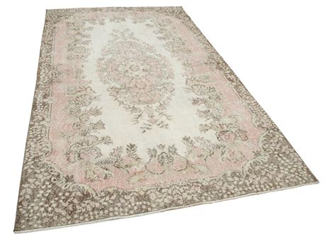 6x9 Turkish Woven Low Pile Vintage Area Rug -4578