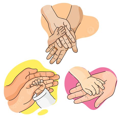 Hands Holding With Family Love Vector, Love, Family, Hands PNG and ...